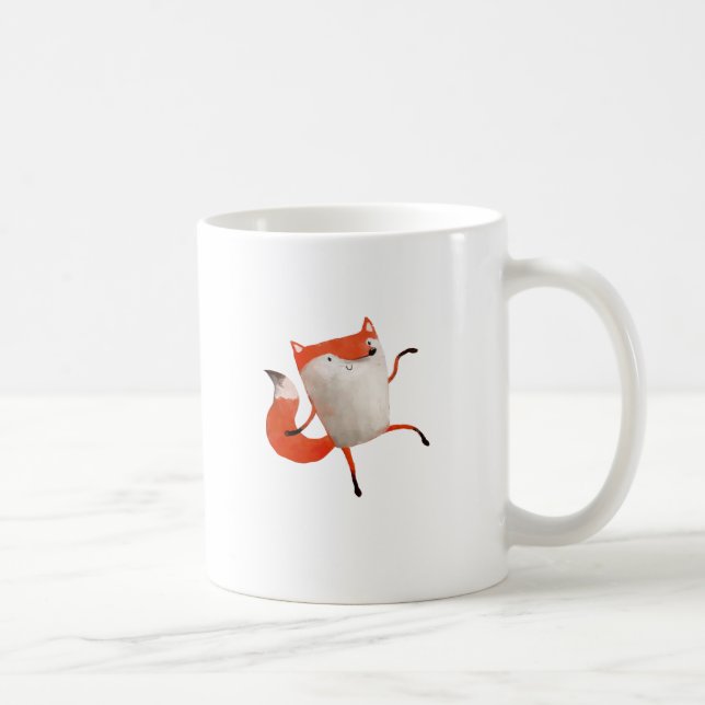 Mug Fox de danse heureux (Droite)