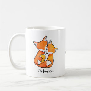 Mug Fox Famille maman papa bébé Famille aimante person
