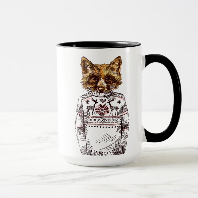 Mug Fox habillé rusé (Droite)