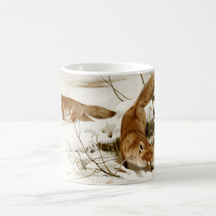 Mug Fox rouge en hiver