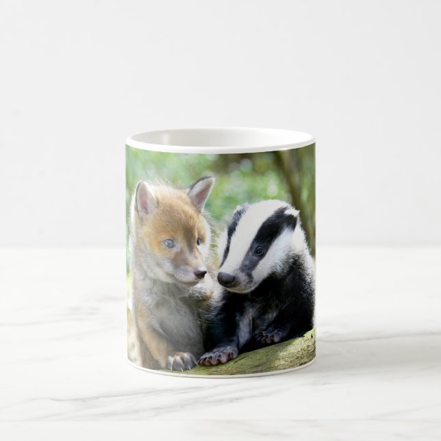 Mug Foxcub & Badger Cute ! (Centre)
