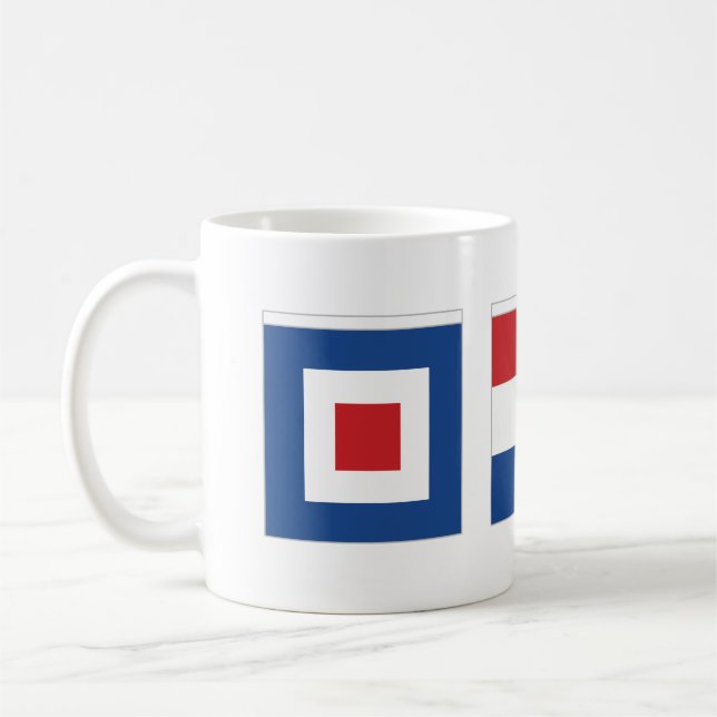 Mug Foxtrot de Whiskey Tango Drapeaux marins (Gauche)