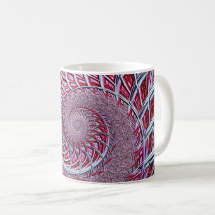 Mug Fractale Abstraite de la spirale rouge