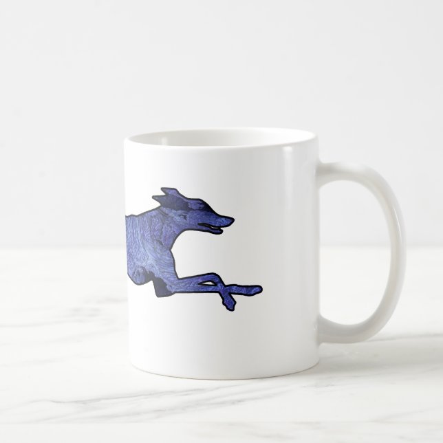 Mug Fractale de silhouette de lévrier (Droite)