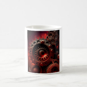 Mug Fractale Mandelbrot Steampunk Orange Foncé