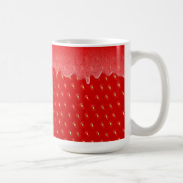 Mug Fraise Texturée Arrière - plan confiture de fruits