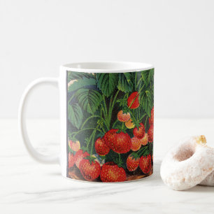 Mug Fraises anciennes, plants de fraises dans une ferm