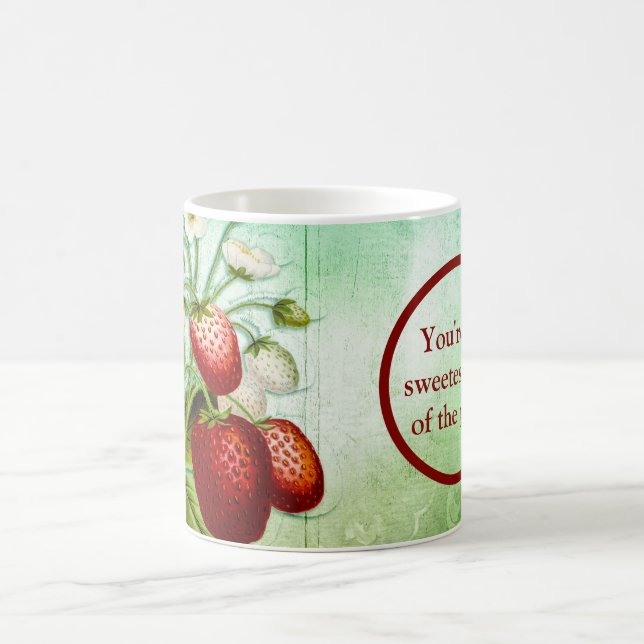 Mug Fraises Le Plus Doux Choisir Citation Romantique (Centre)