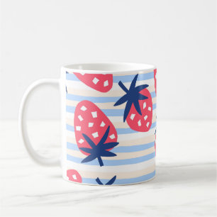 Mug Framboise Art : Motif doux sans couture
