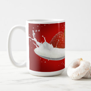 Mug Framboise avec éclaboussure de lait