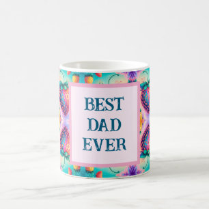 Mug Framboise colorée avec le meilleur papa jamais