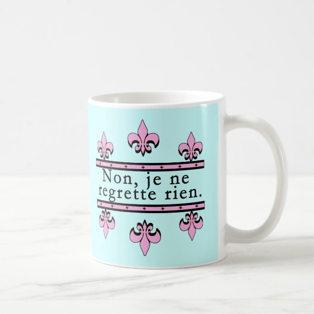 Mug Français aucuns produits de regrets (Droite)