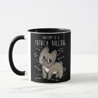 Mug Français Bulldog Anatomie mignonne drôle Animal Fr