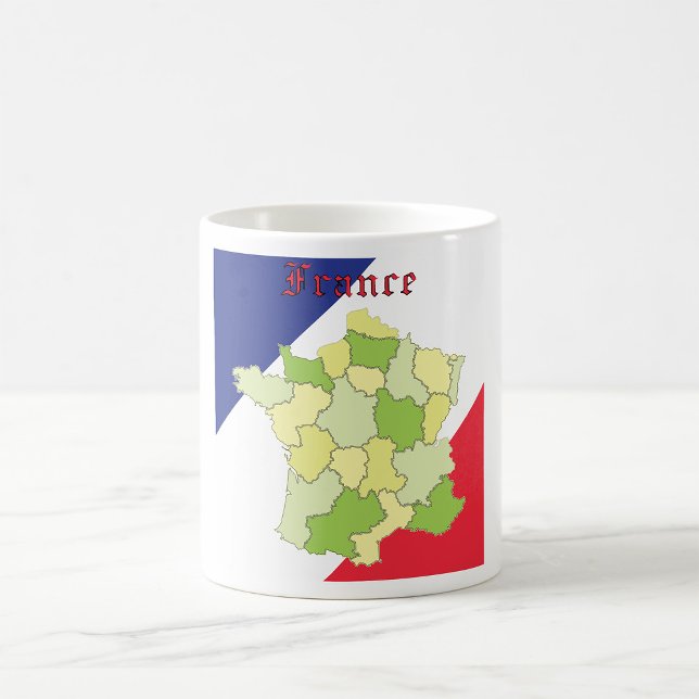 Mug France Couleurs Et Carte Nationales (Créateur téléchargé)