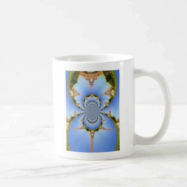 Mug France Paris Tour Eiffel Kaleidoscope Bleu Beau (Droite)