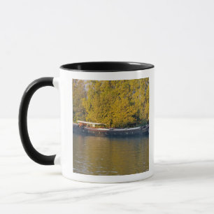 Mug France, Rhône, près d'Avignon, péniche le long