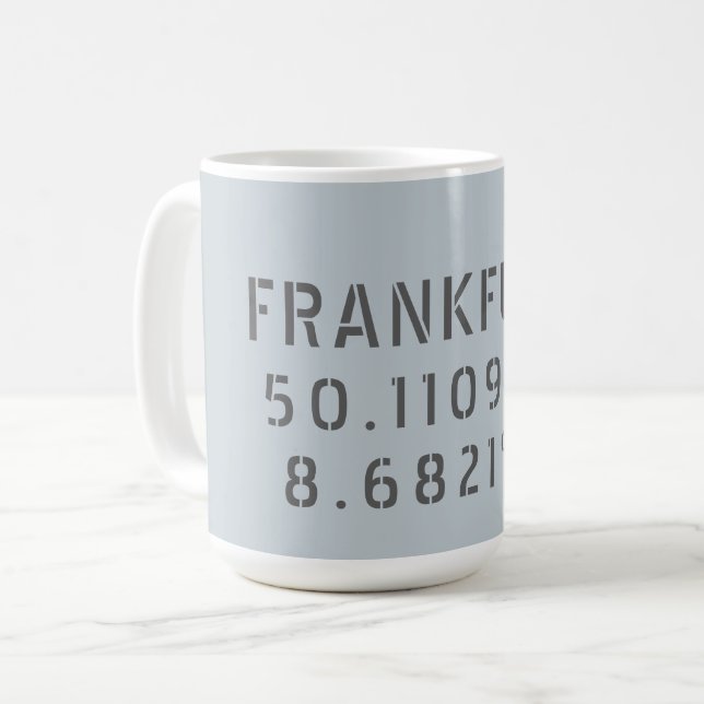 Mug Francfort Latitude Longitude (Devant gauche)