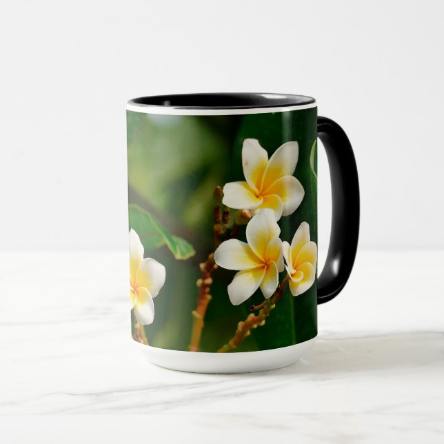 Mug Frangipani jaune (Devant droit)
