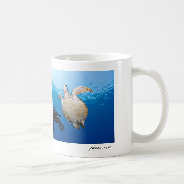 Mug Freediver et tortue verte (Droite)