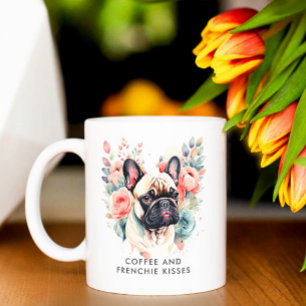 Mug French Bulldog Flowee Café et Frenchie Kisses