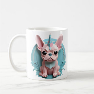 Mug French Bulldog Unicorn Pastel Papier Coupe Art