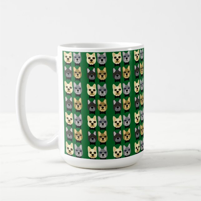 Mug French Bulldogs Green (Gauche)
