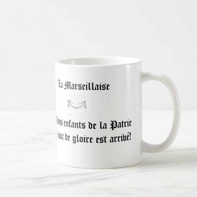 Mug French Flag & National Anthem Title & Some Lyrics (Droite)