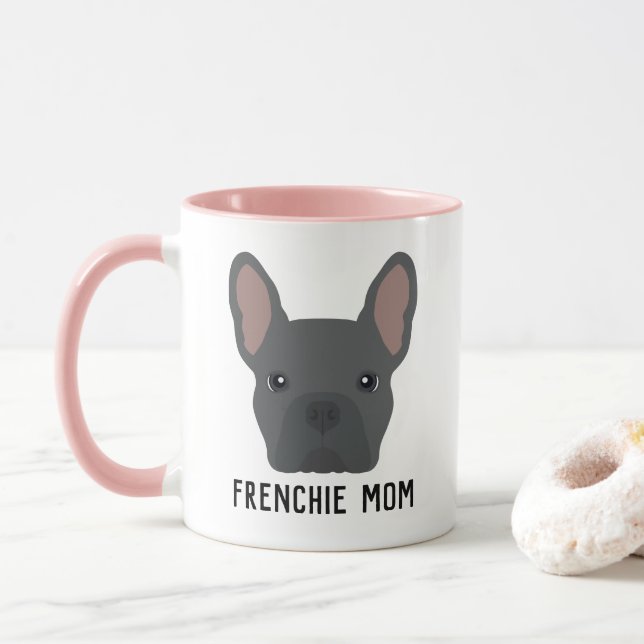 Mug Frenchie Mom Blue French Bulldog (Avec donut)