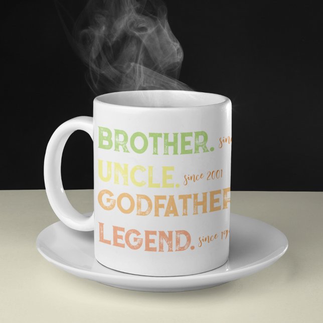 Mug Frère oncle Parrain Légende depuis l'année (Créateur téléchargé)