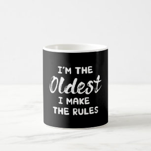 Mug Frères et sœurs drôles : Je suis l'aîné, je fais l
