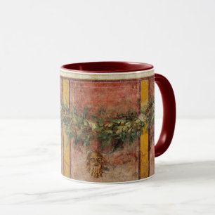 MUG FRESQUE ROMAINE ANTIQUE,MASQUE DE SATYRE,GUIRLANDE