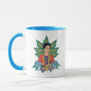Mug Frida Kahlo Graphisme floral coloré