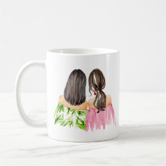 Mug Friends Forever Gig Coiffure noire et Brunette