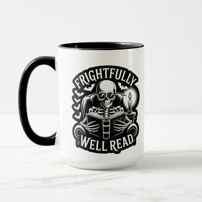 Mug Frightfully Well Read Candlelight Skeleton (Gauche)