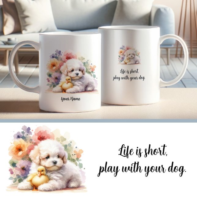 Mug Frise Bichon personnalisé avec citation inspir (Créateur téléchargé)