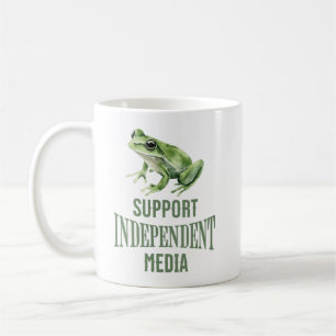 Mug Frog aquarelle Média Indépendant Soutien