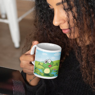 Mug Frog drôle avec sa langue sortie