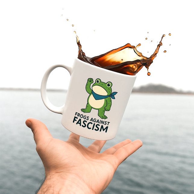 Mug Frogs Against Fascism Portland Frog Protest (Créateur téléchargé)