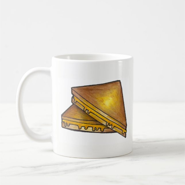 Mug Fromage grillé Sandwich Déjeuner Diner Nourriture (Gauche)