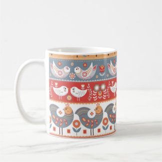 Mug Frontières scandinaves : design textile vintage.