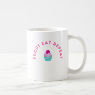 Mug Frost Eat Repeat Cupcake Design