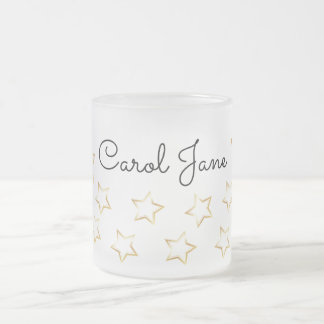 Mug Frosted personnalisé avec Star -nom modifiable