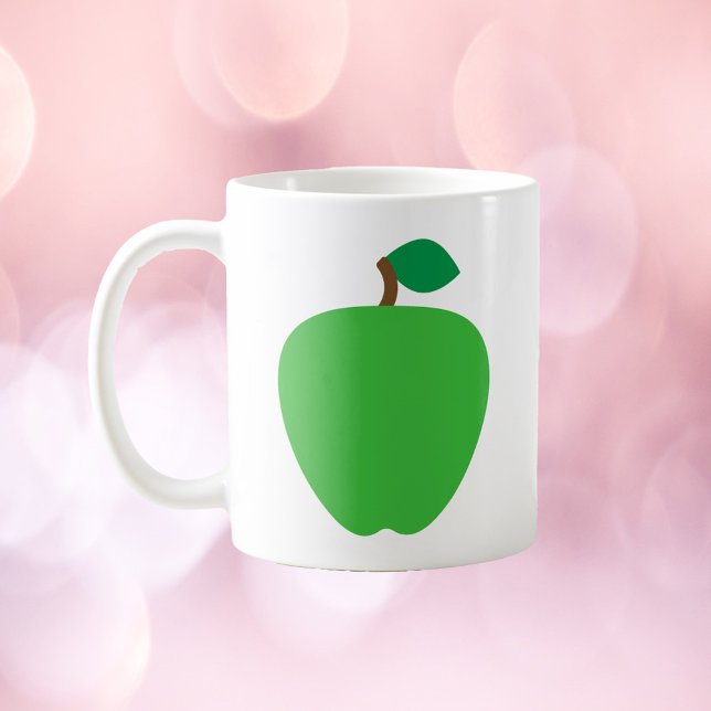 Mug Fruit à la pomme verte (A mug with a graphic of a green apple.)