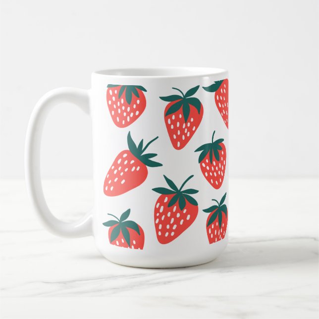 Mug Fruit Aux Fraises Rouges Pour La Muge Aux Fraises (Gauche)