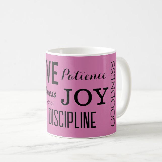 Mug Fruit Chrétien De L'Esprit, Galates 5:22-23 (Devant droit)