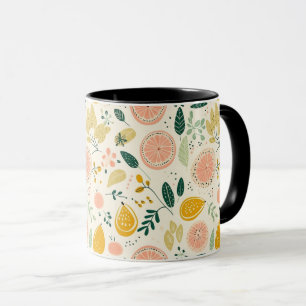Mug Fruit d'agrumes orange frais et coloré sans transp