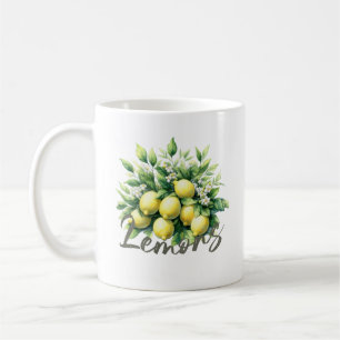 Mug Fruit d'aquarelle de citrons Botanique