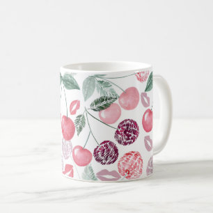 Mug Fruit de cerise rouge élégant