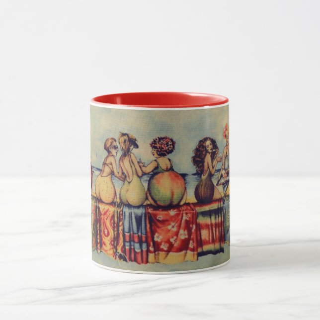 Mug Fruit de plage amusante jolie illustration estival (Centre)