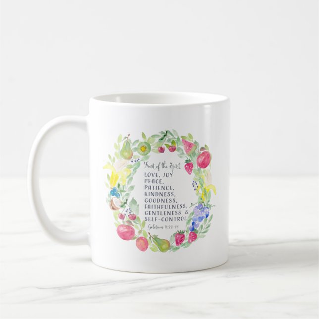Mug Fruit Of Spirit Aquarelle Artwork (Gauche)